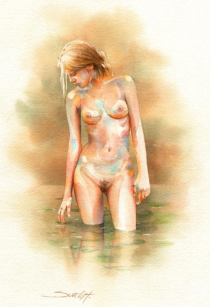 bather-domai nude woman